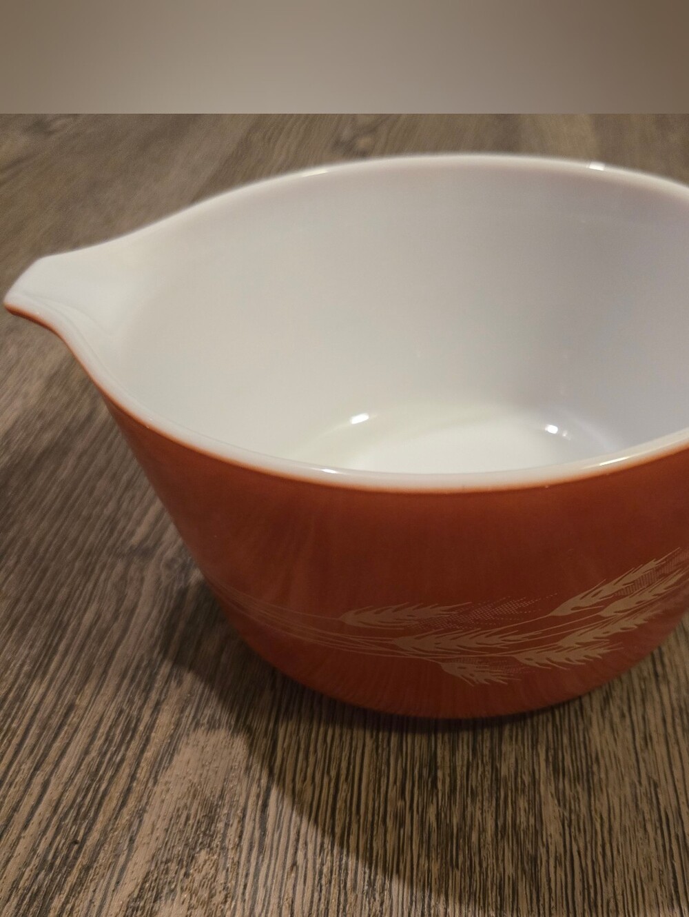 Vintage Orange Wheat Pattern Bowl And Golden Floral Cermic Mixing Bowl